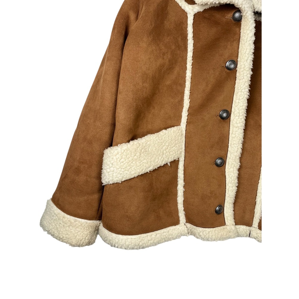 Wrangler Western Chore Coat Womens XXL Plus Faux Shearling Ranch Jacket Cowgirl - Picture 3 of 11